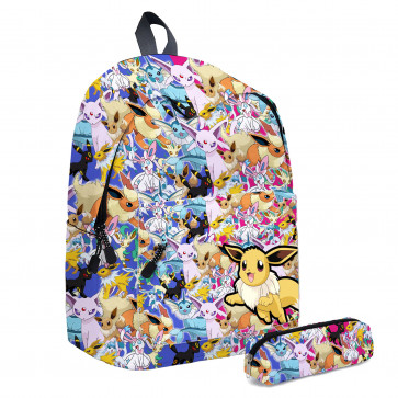 Pokemon Eevee Family Backpack with Pencil Case