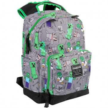 Minecraft 17inch Overworld All Over Grey Backpack