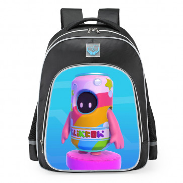 Fall Guys Rainbow Water Skin School Backpack