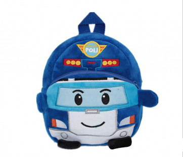 Blue Robocar Poli Soft Small Backpack Schoolbag Rucksack