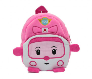 Pink Robocar Poli Soft Small Backpack Schoolbag Rucksack