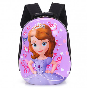 Princess Sophia Hard Plastic Kids Backpack Schoolbag Rucksack