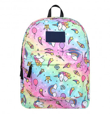 Rainbow Unicorn Durable Backpack Schoolbag Rucksack