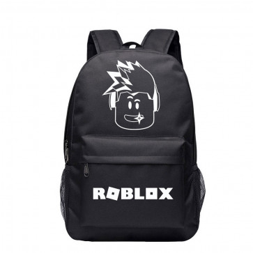 Roblox Standard Face Black Rucksack Backpack Schoolbag