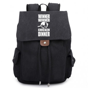 Winner Winner Chicken Dinner Canvas Backpack Schoolbag Rucksack