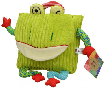 Sozzy Kids Children Toddler Corduroy Animal Backpack - Frog