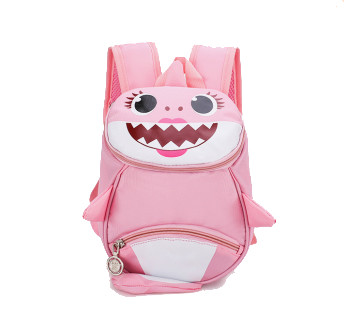 Kids Baby Shark Backpack Schoolbag Rucksack Pink