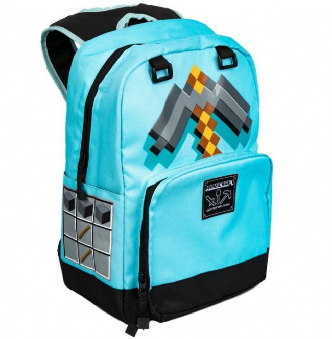 Minecraft 17" Diamond Pickaxe Backpack Backpackazon