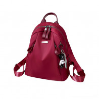 Red Nylon Casual Backpack