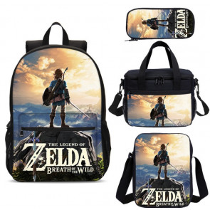 The Legend of Zelda Breath of the Wild Backpack Rucksack, Pencil Case, Lunch Box