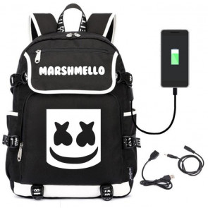 Marshmello Backpack with USB Charger