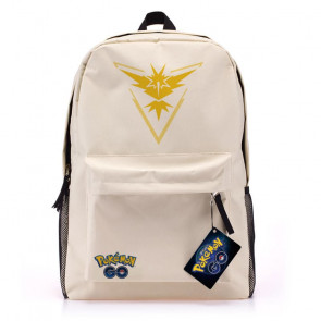 Pokemon Go White Canvas Backpack - Team Instinct Yellow