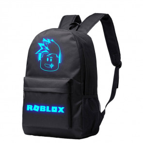 Roblox Glow in the Dark Black Rucksack Backpack Schoolbag