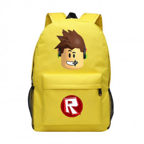 Roblox Standard Face Yellow Rucksack Backpack Schoolbag