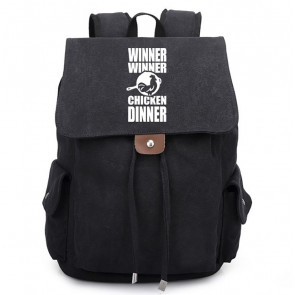 Winner Winner Chicken Dinner Canvas Backpack Schoolbag Rucksack