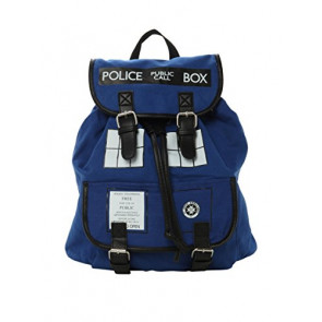 Official Doctor Who TARDIS Design Cotton Rucksack Backpack Bag - Two Strap
