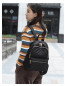 Black Nylon Checkered Backpack