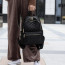 Black Nylon Checkered Backpack